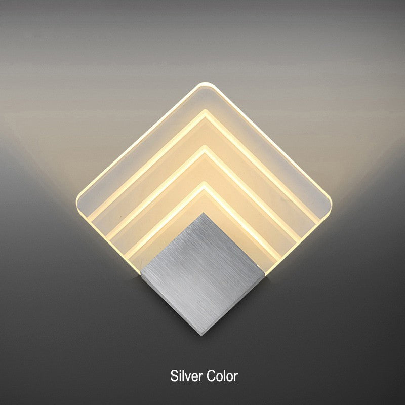 LED Wall Sconce for Hotel and Bedroom Lighting - Silver or Black