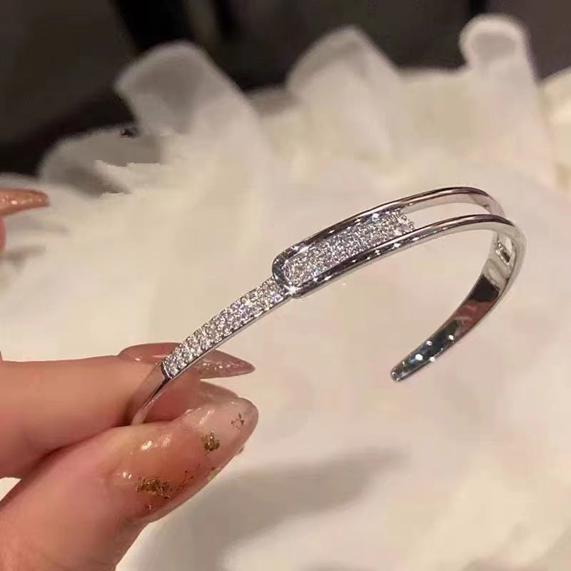 S925 Diamond Micro-Inlaid Sterling Silver Bracelet