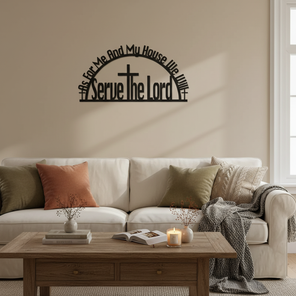 Cross & Bible Wall Art Decor for Home and Events
