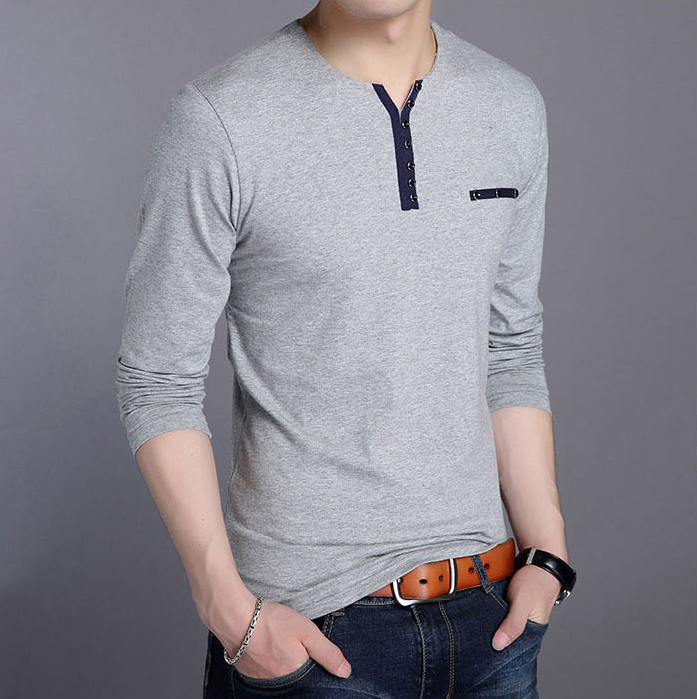 Men's Long Sleeve T-Shirt - Basic Tee