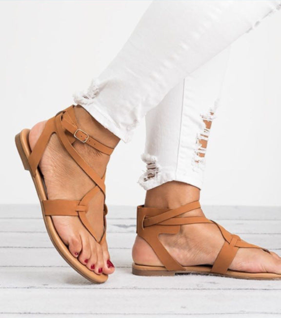 Women's Bowtie Strappy Flat Sandals