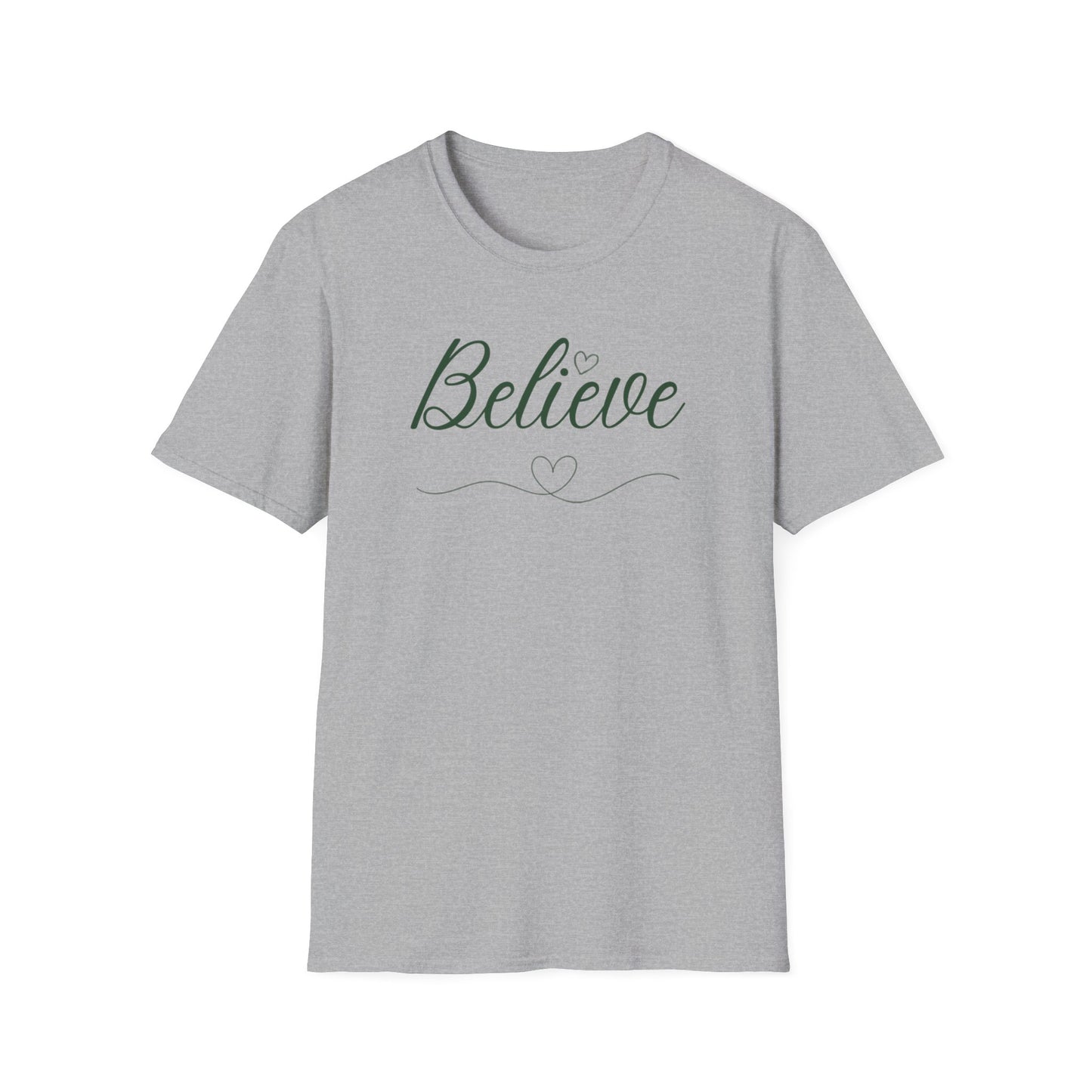 Women's Believe Graphic T-Shirt - Faith-Inspired Casual Top