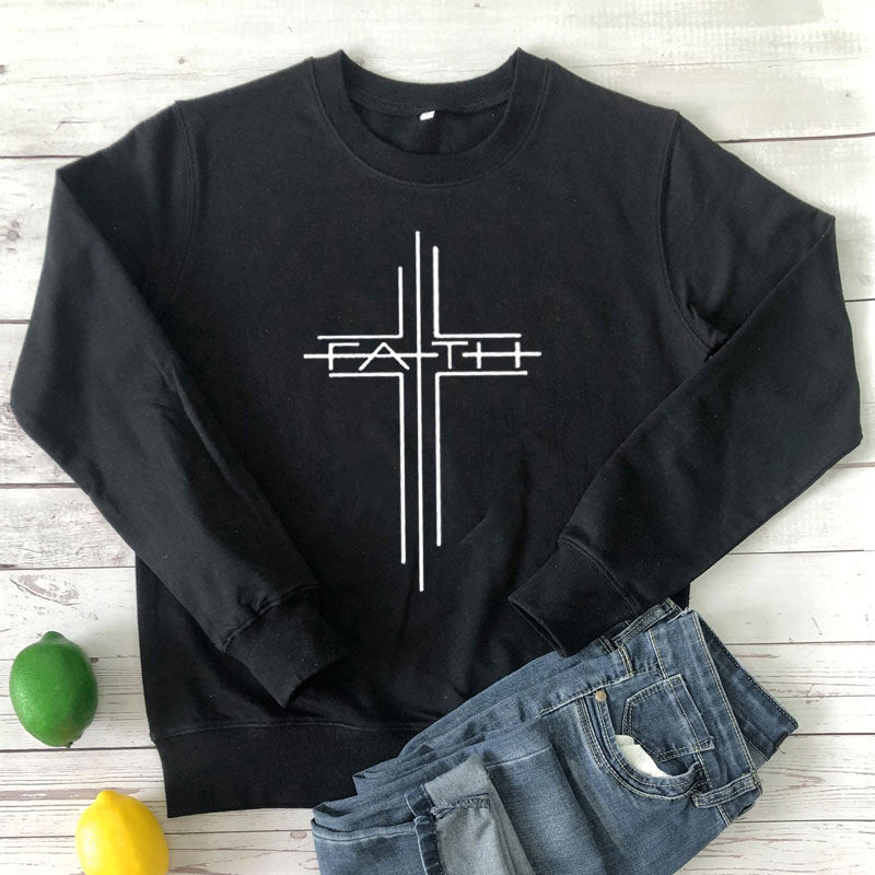 Faith Cross Graphic Women's Sweatshirt