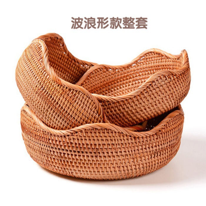 Vietnamese Wicker Rattan Basket Set (3 Pieces)
