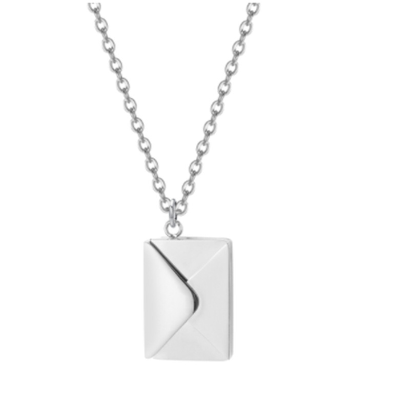 Envelope Pendant Necklace – Titanium Steel in Rose Gold, Gold & Silver