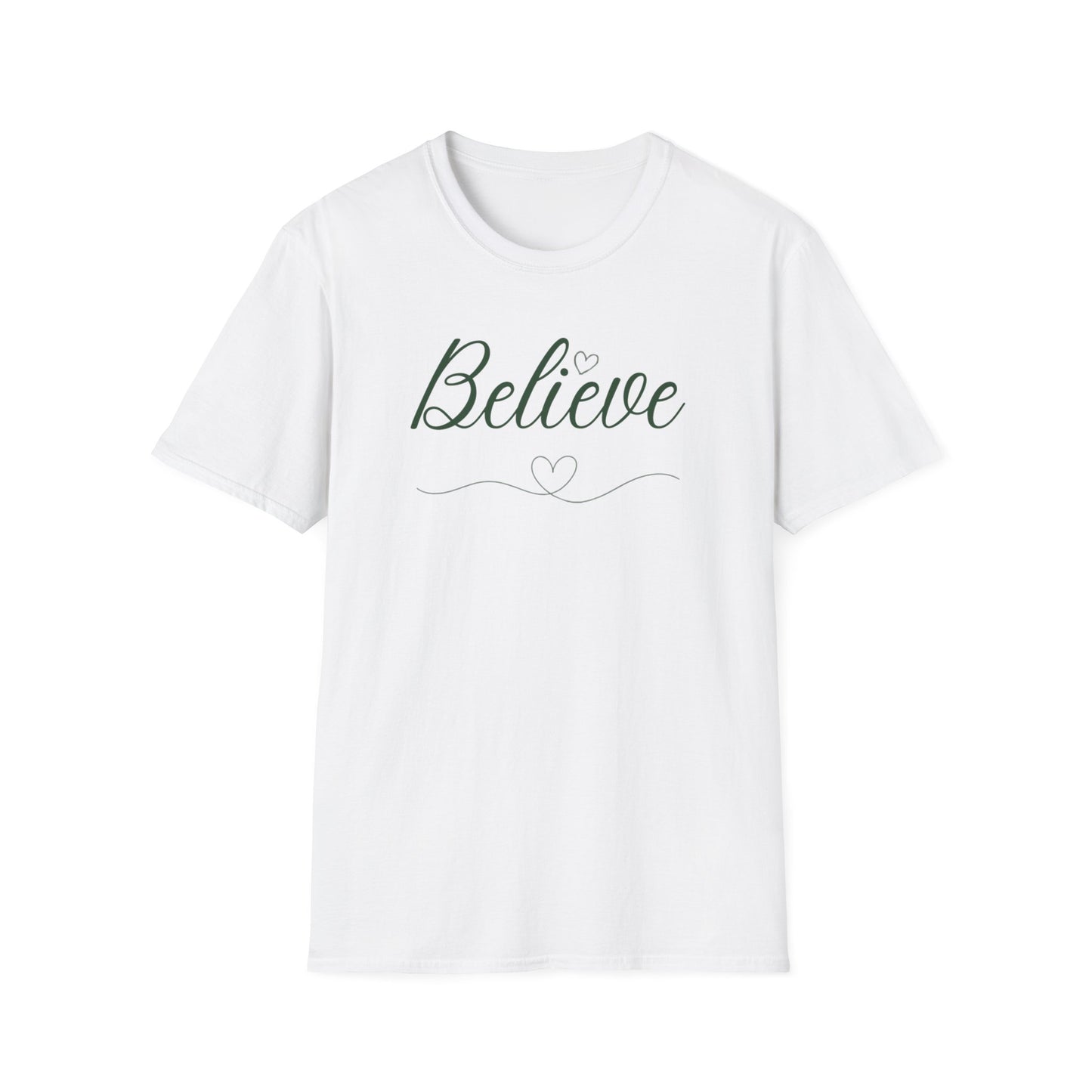 Women's Believe Graphic T-Shirt - Faith-Inspired Casual Top