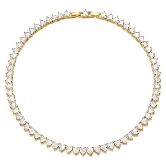 Heart Tennis Necklace