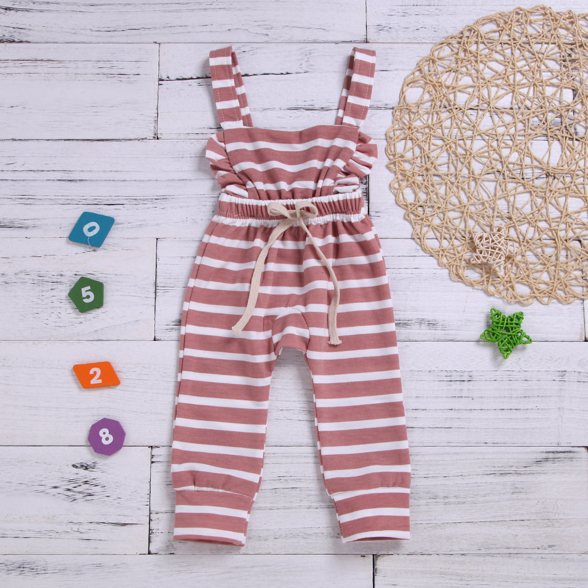 Summer Striped Cotton Baby Girls' Romper