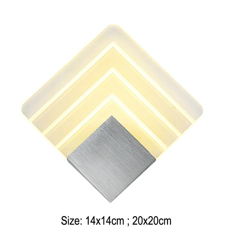 LED Wall Sconce for Hotel and Bedroom Lighting - Silver or Black
