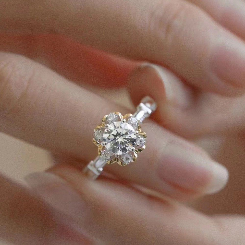 Brilliant Moissanite Engagement Ring