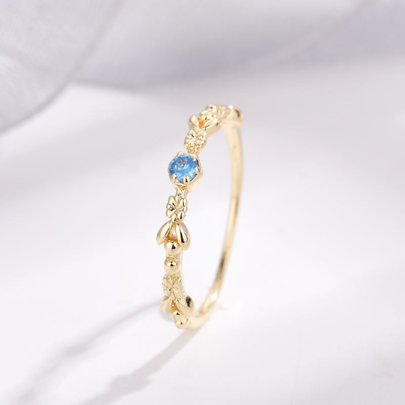 Japanese Aquamarine Pearl Ring for Women