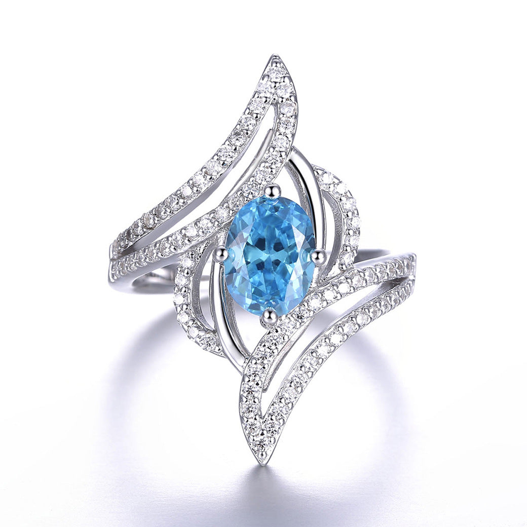 925 Sterling Silver Gemstone Ring for Women
