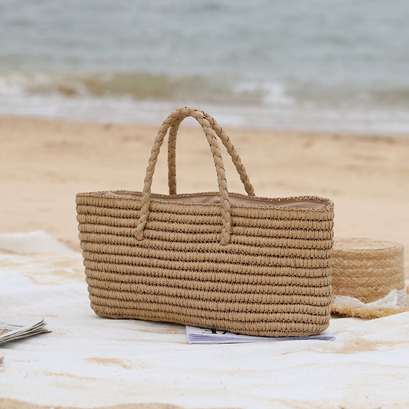 Chic Handwoven Straw Tote Bag