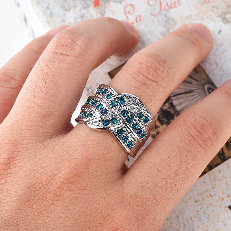 Sapphire Ring for Women – 925 Sterling Silver