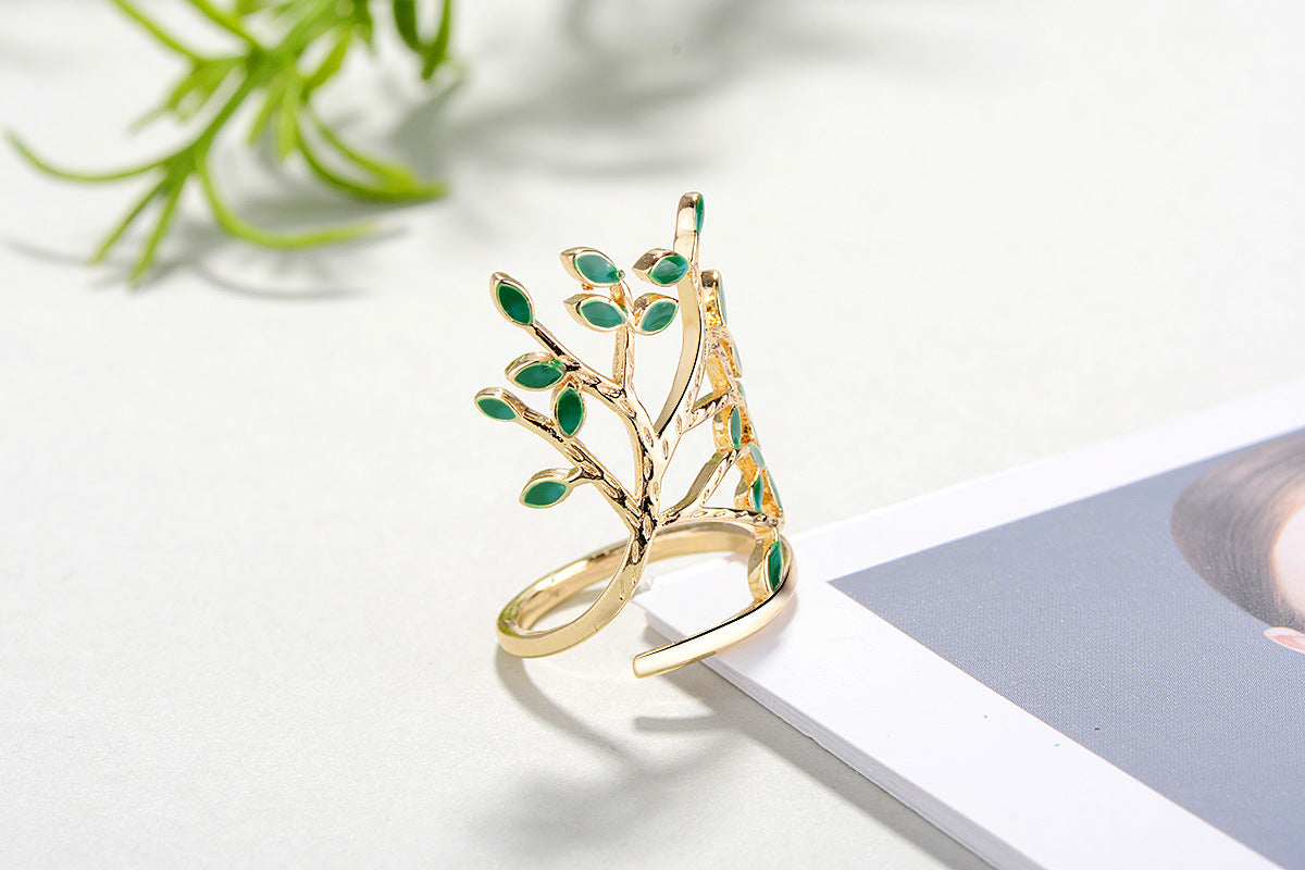 Handmade 925 Silver Leaf Ring