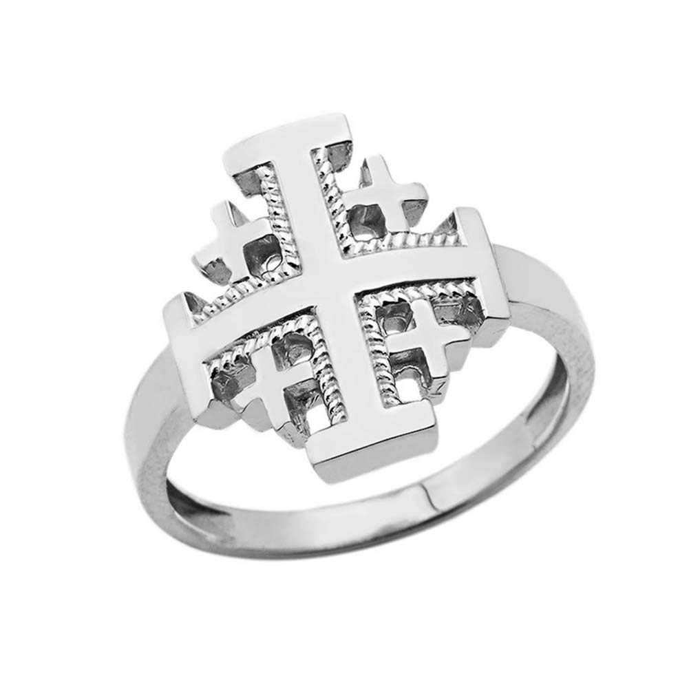 Sterling Silver Cross Ring (Size 7)