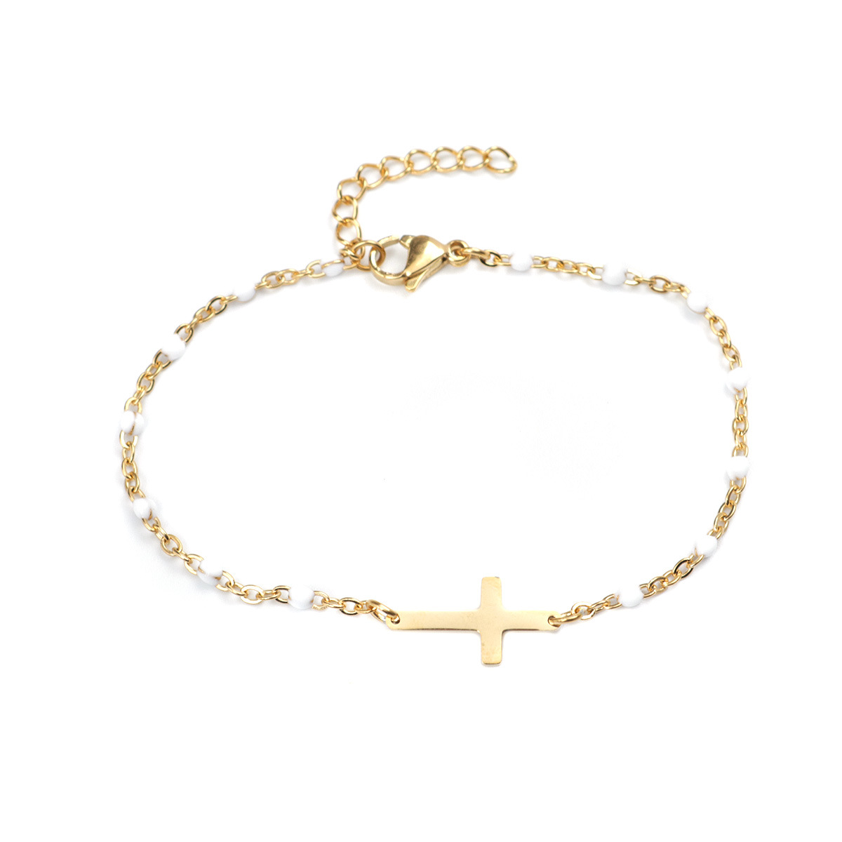 Stainless Steel Cross Bracelet