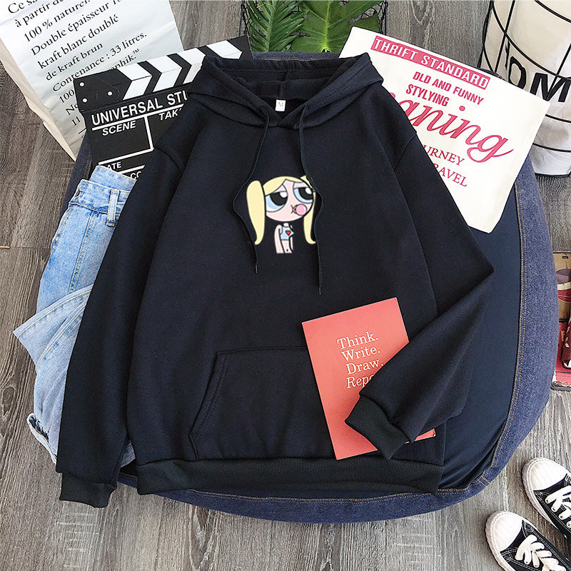Hooded Sweatshirt - Buttercup Powerpuff Girl