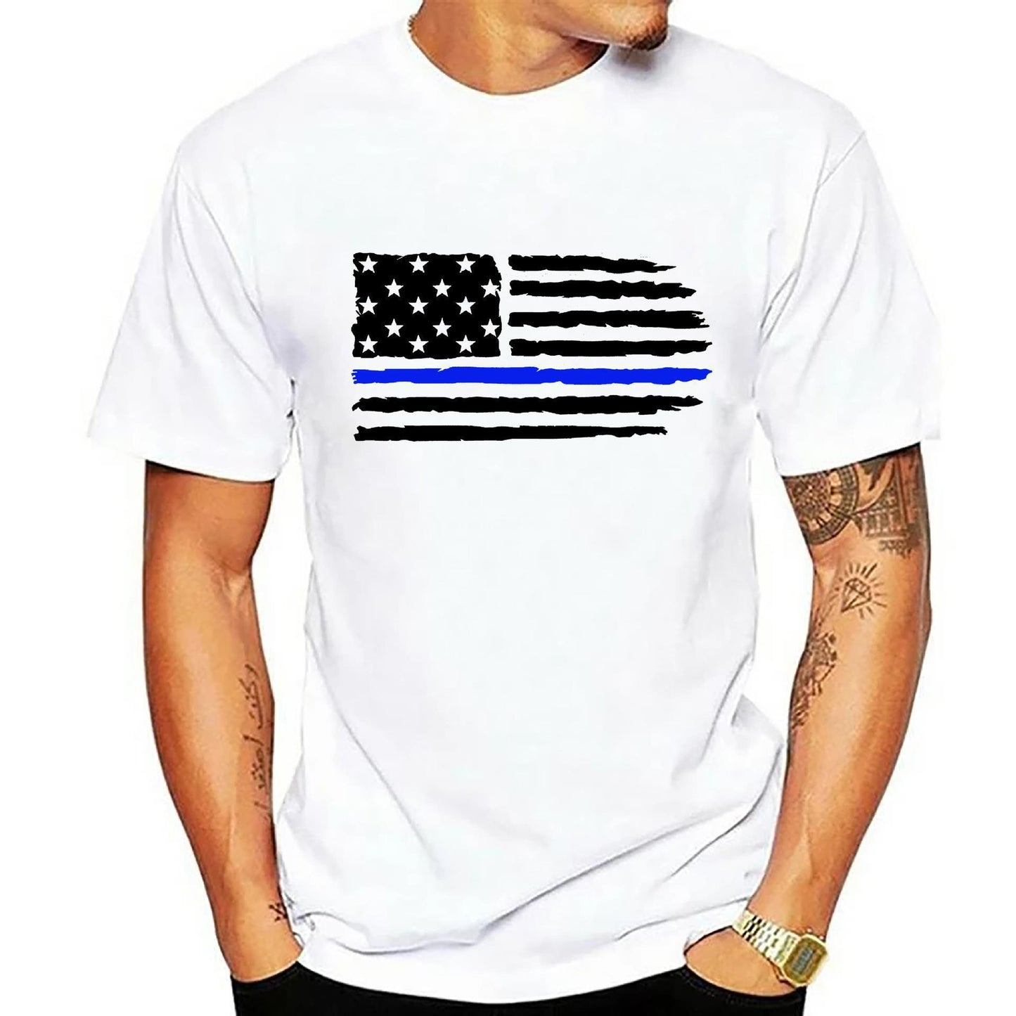 Men's 3D Digital Print T-Shirt-Patriotic