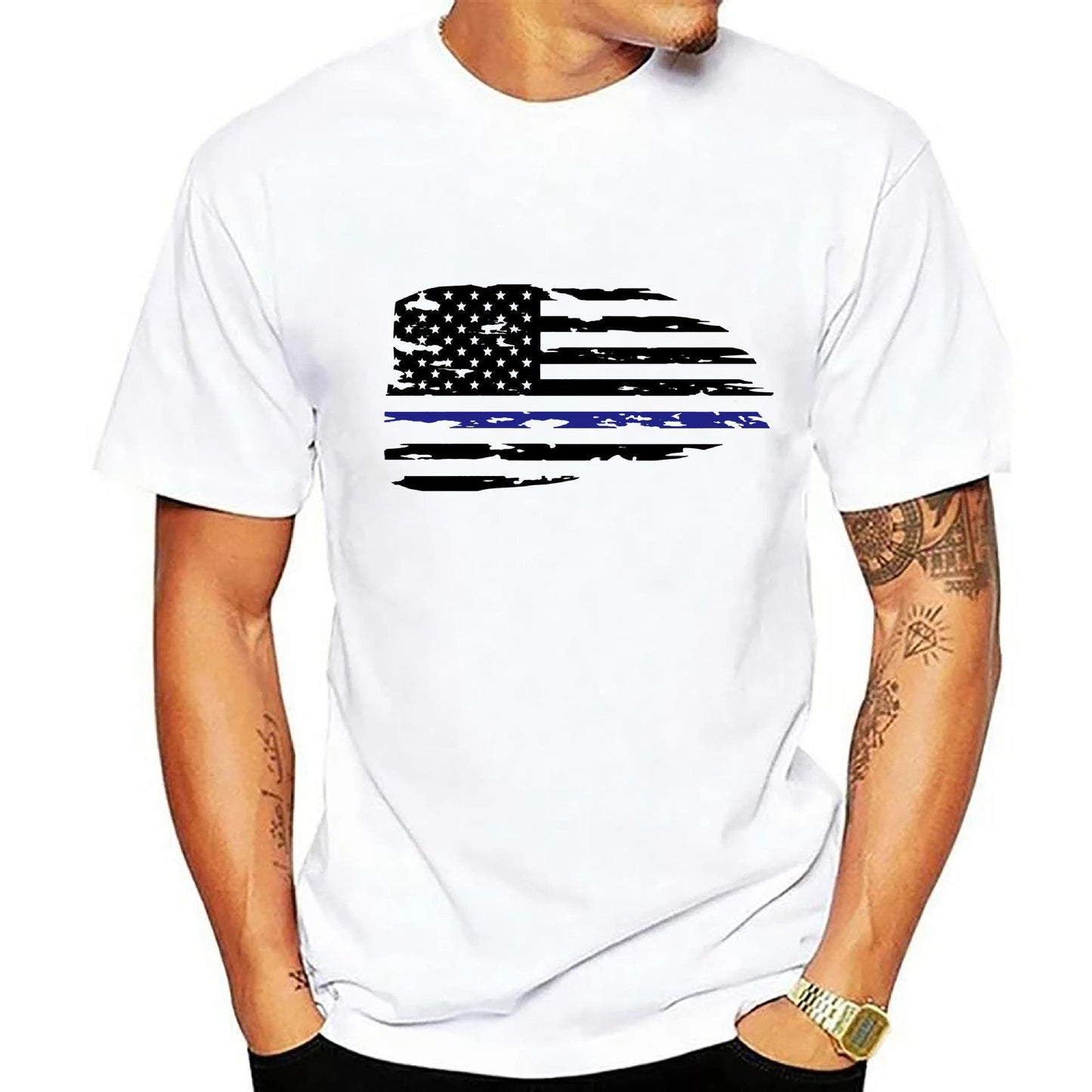 Men's 3D Digital Print T-Shirt-Patriotic