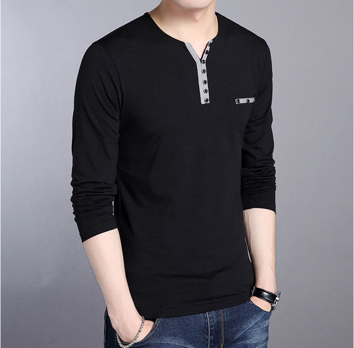 Men's Long Sleeve T-Shirt - Basic Tee