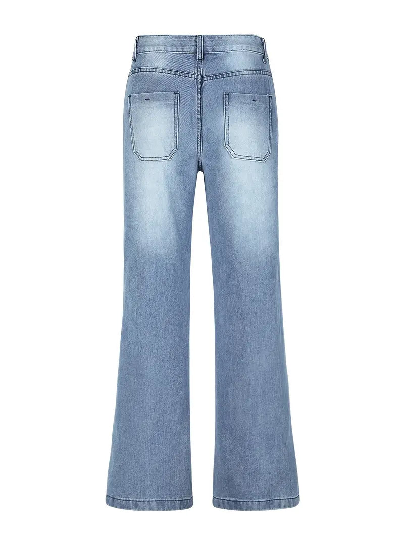 Women's High Rise Wide Leg Denim Jeans