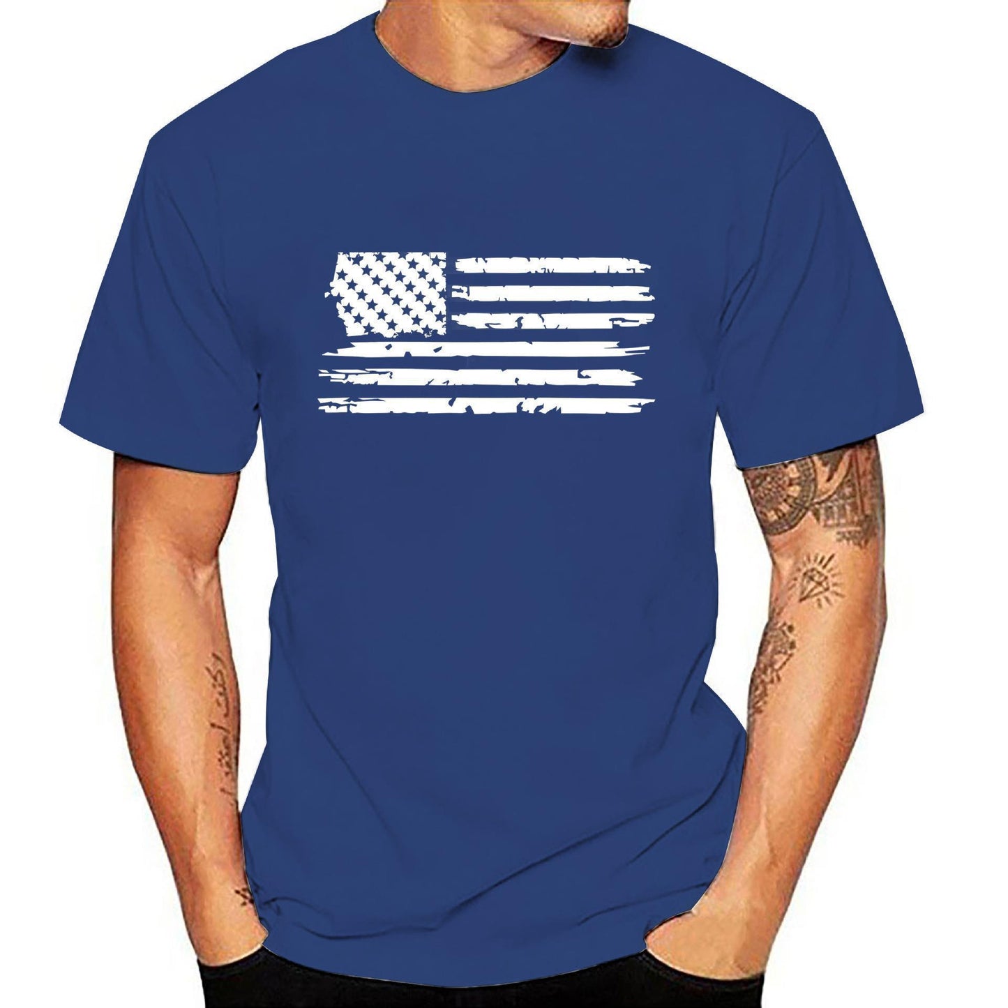 Men's 3D Digital Print T-Shirt-Patriotic