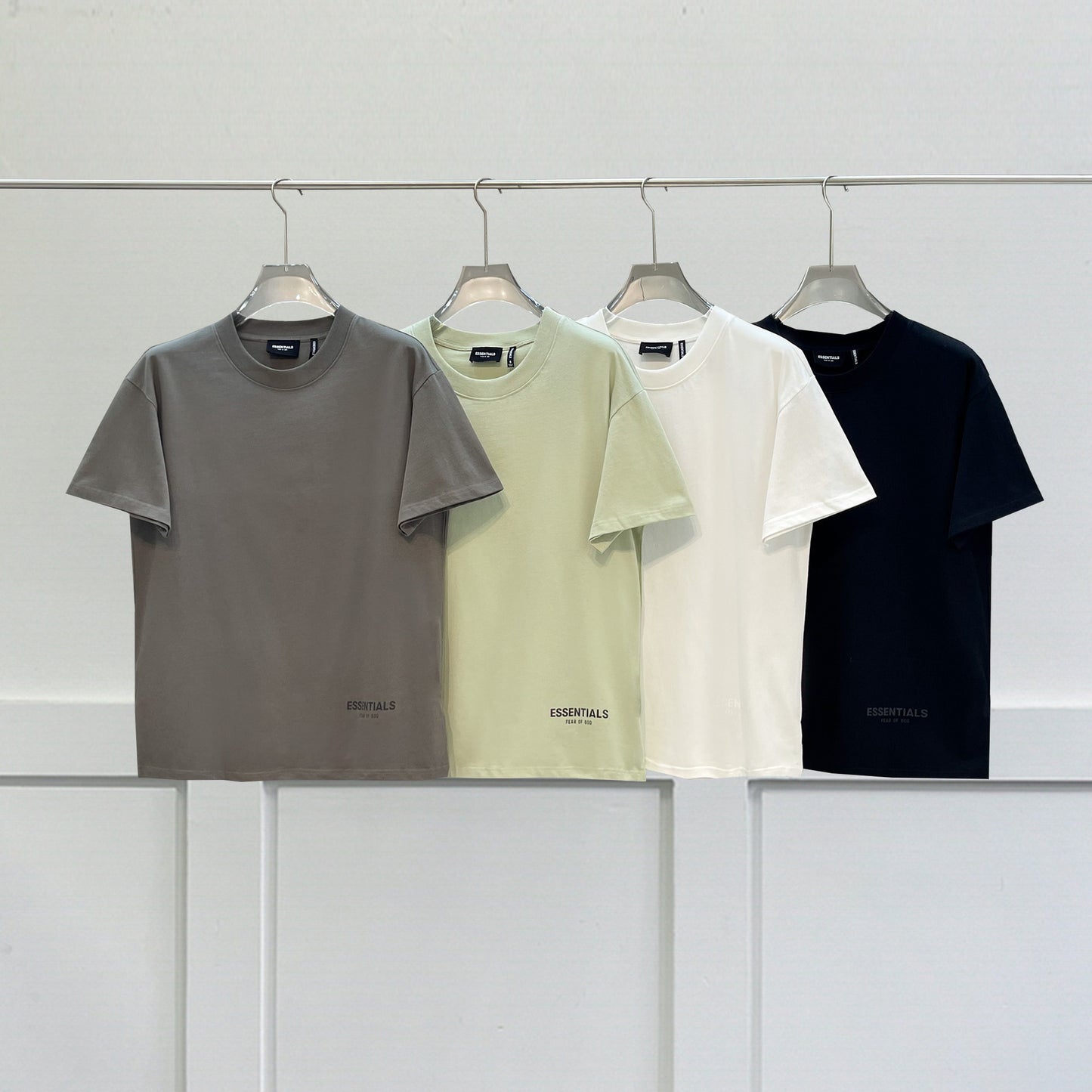 FOG Essentials Reflective Letter Tee – Loose Fit Unisex Short Sleeve T-Shirt