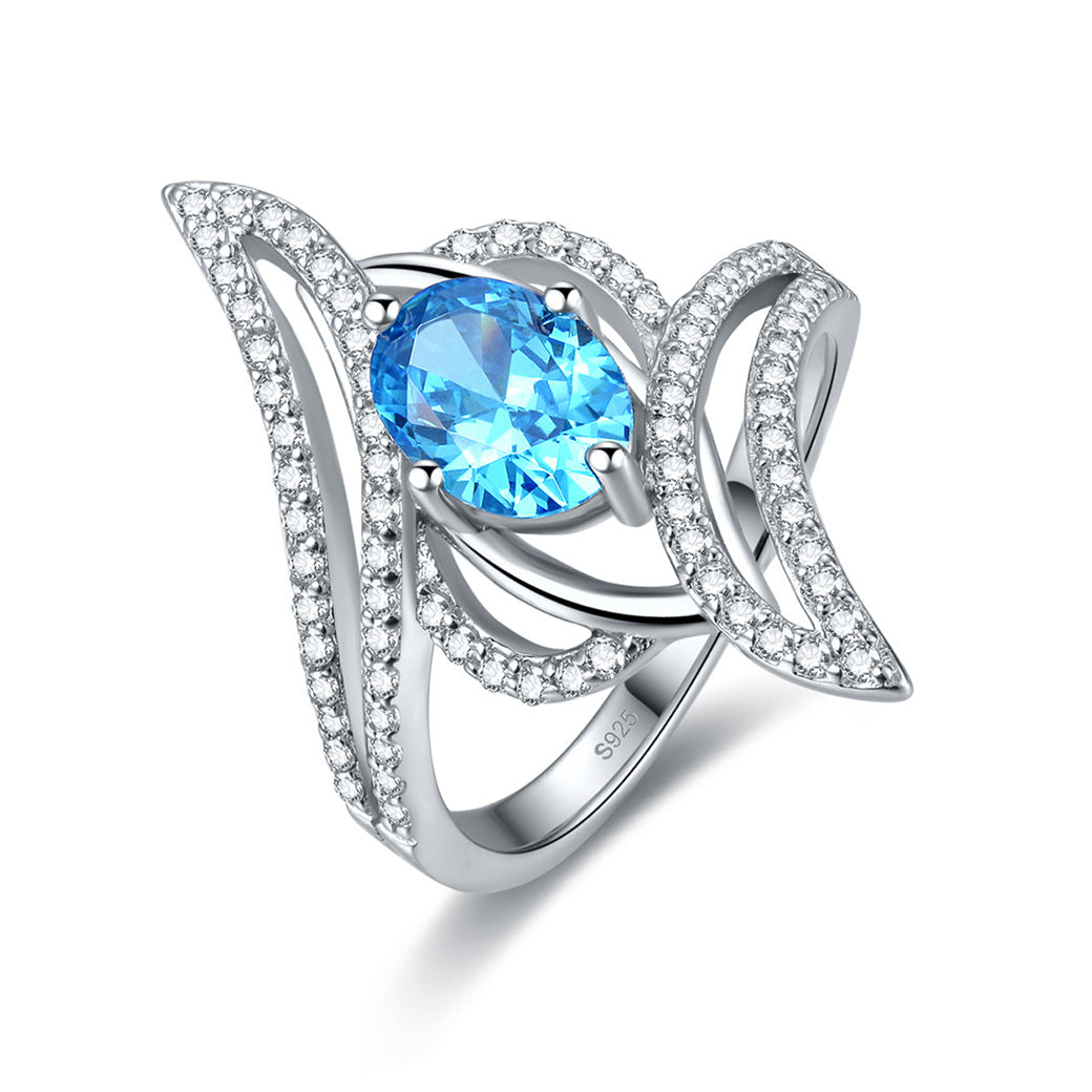 925 Sterling Silver Gemstone Ring for Women