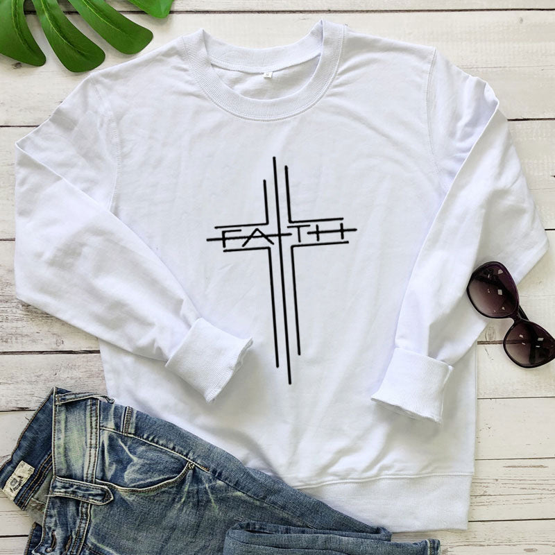 Faith Cross Graphic Women's Sweatshirt