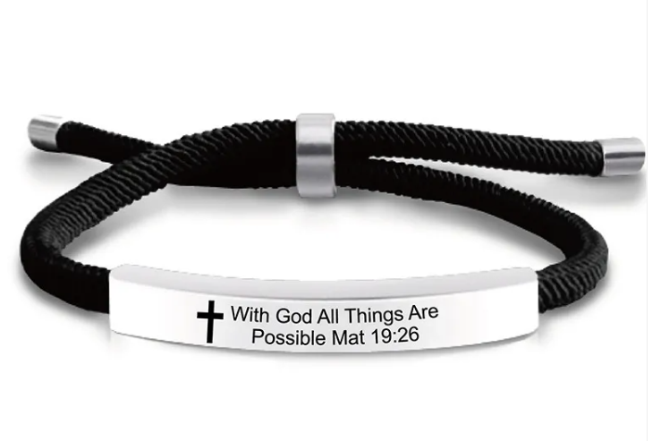 Stainless Steel Scripture Bracelet