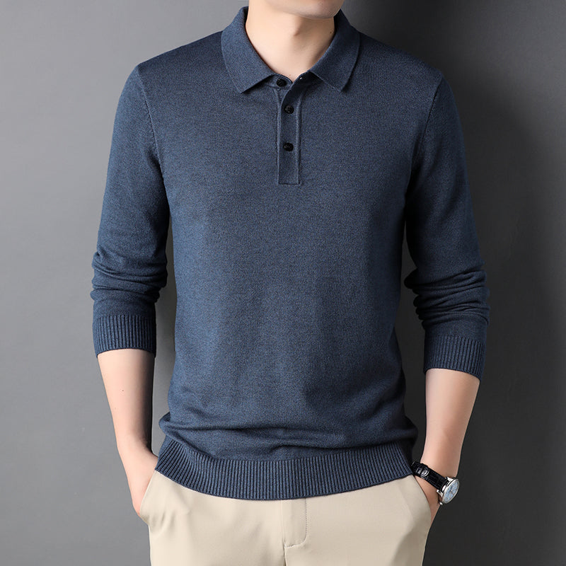 Men's Casual Business Knit Polo Shirt