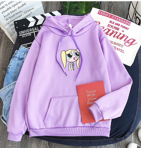Hooded Sweatshirt - Buttercup Powerpuff Girl