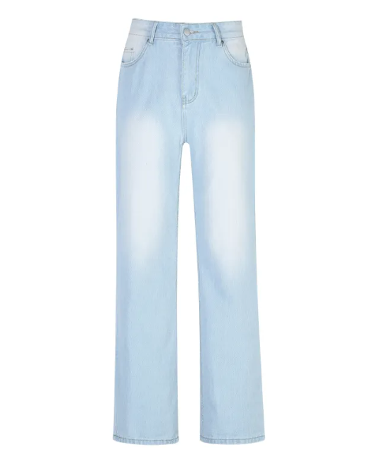 High-Waist Loose Wide-Leg Jeans