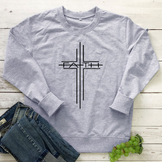 Faith Cross Graphic Women's Sweatshirt