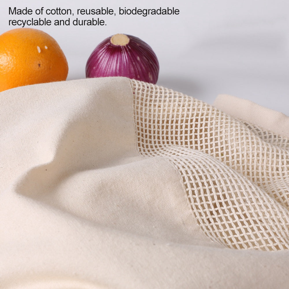 Cotton Canvas Grocery Tote Bag