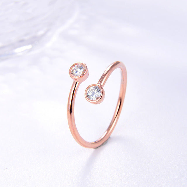 925 Sterling Silver & 18K Gold Plated Ring
