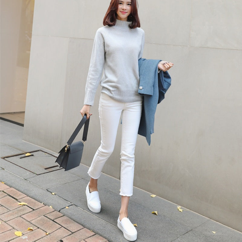 Women's High Waist Loose Fit Denim Jeans