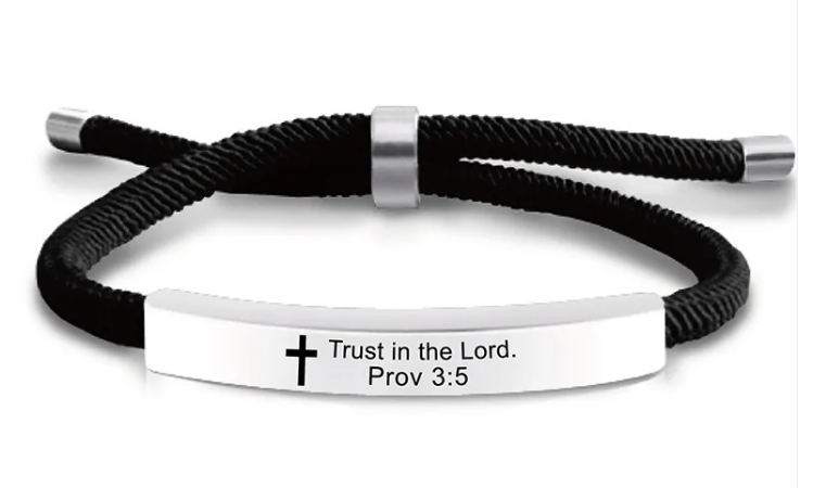 Stainless Steel Scripture Bracelet