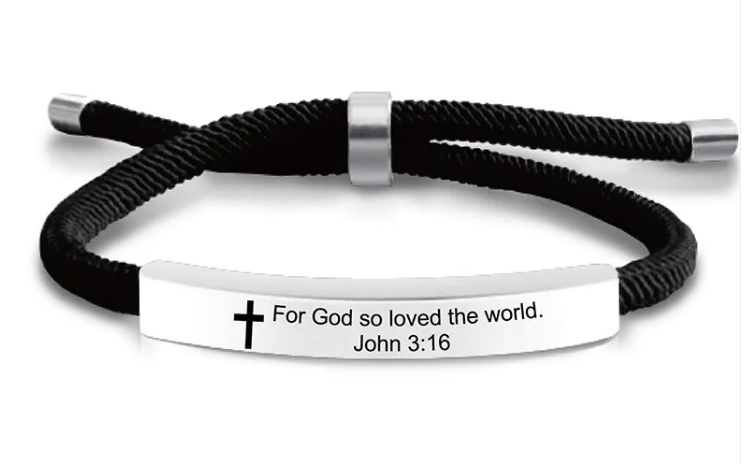 Stainless Steel Scripture Bracelet