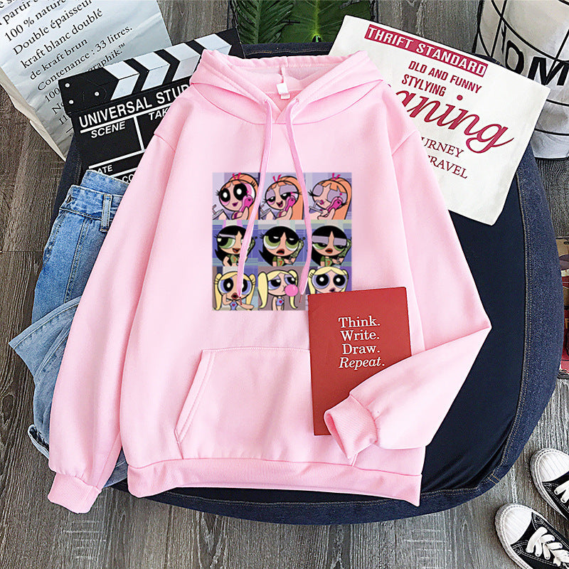 Hooded Sweatshirt - Buttercup Powerpuff Girl