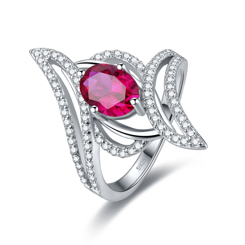 925 Sterling Silver Gemstone Ring for Women