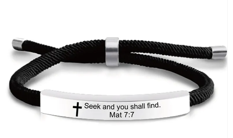 Stainless Steel Scripture Bracelet
