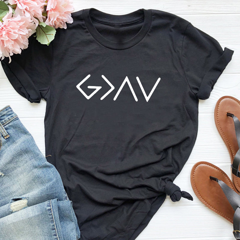 God Is Greater Unisex Cotton T-Shirt – Faith-Inspired Streetwear