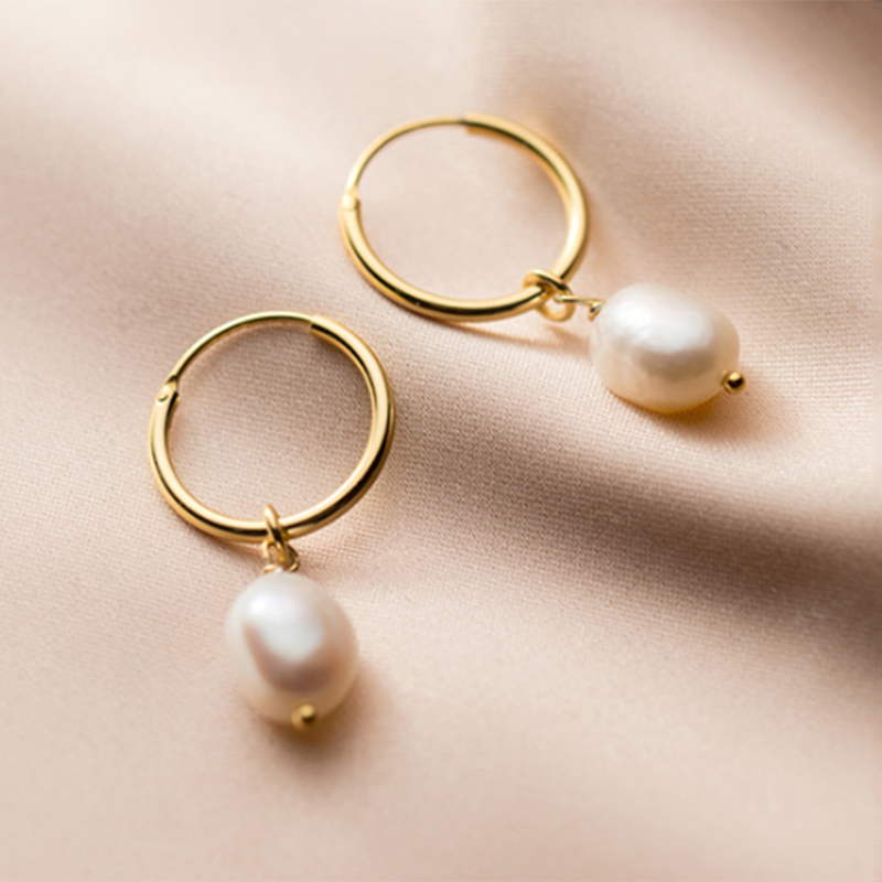 925 Sterling Silver Pearl Earrings for Women