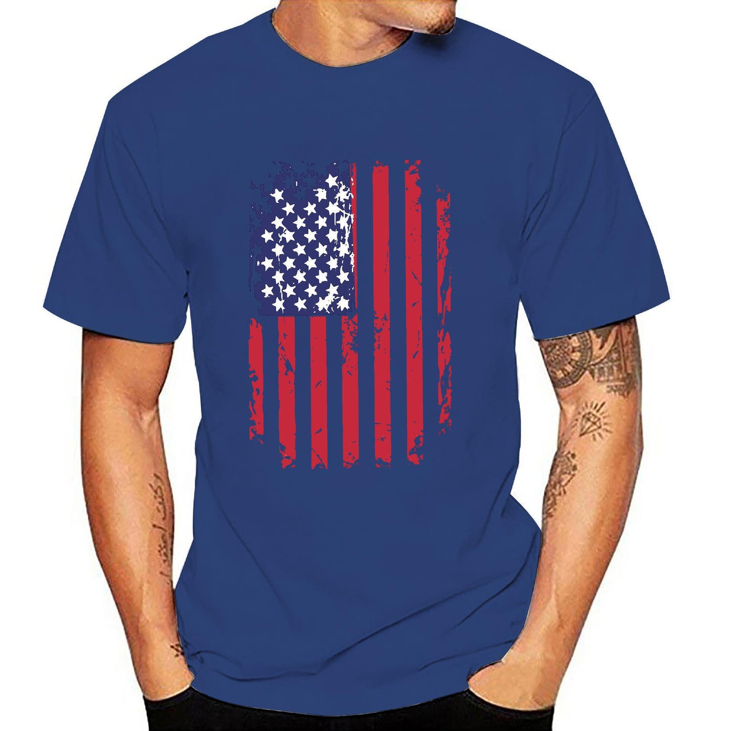 Men's 3D Digital Print T-Shirt-Patriotic