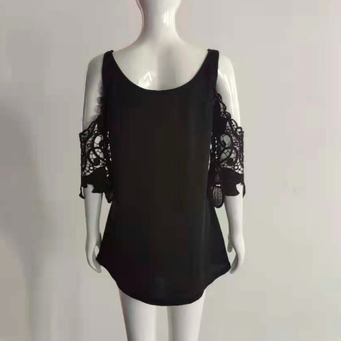 Women's Halter Lace Sleeve Tank Top