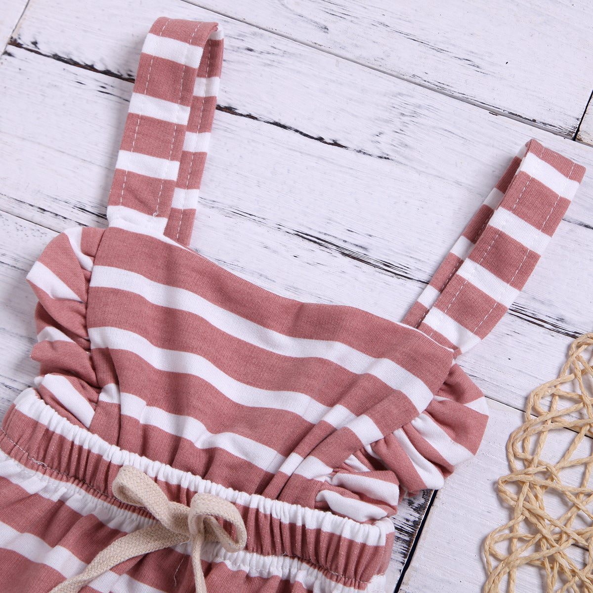 Summer Striped Cotton Baby Girls' Romper