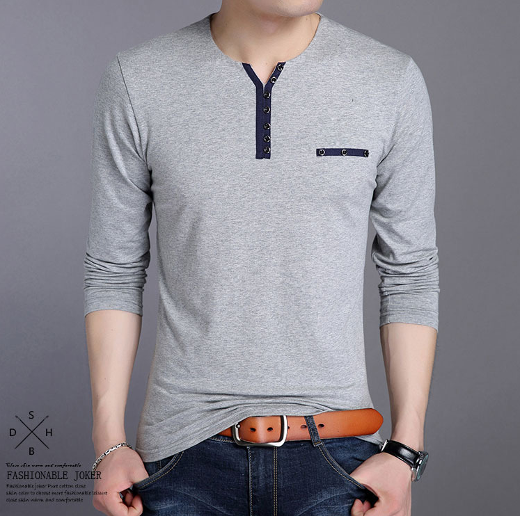 Men's Long Sleeve T-Shirt - Basic Tee