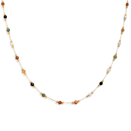 Colorful Gemstone Beaded Choker